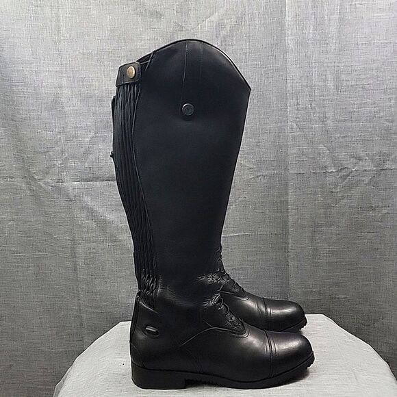 Ovation Ladies Flex Plus Black Leather Field Tall Riding Boots - Size 8 - Picture 5 of 14